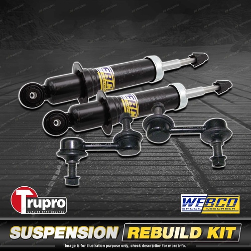 Front Webco Shock Absorber Trupro Sway Bar Link Kit for Honda Accord CL9 03-08