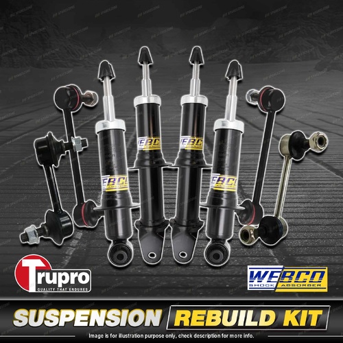 Front Rear Webco Shock Absorber Sway Bar Link Kit for Honda Accord Euro CU 08-15