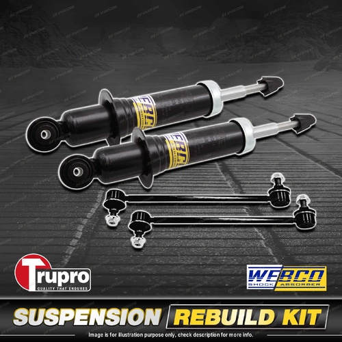 Rear Webco Shock Absorber Trupro Sway Bar Link Kit for Toyota Corolla ZRE172R