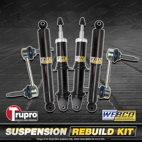 Front + Rear Webco Shock Absorbers Sway Bar Links for Ford Falcon FG Sedan 08-14