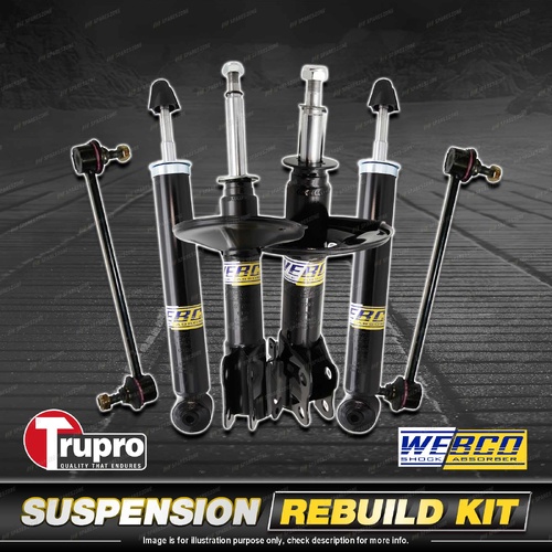Front + Rear Webco Shock Absorber Sway Bar Link Kit for Holden Barina TK 06-11