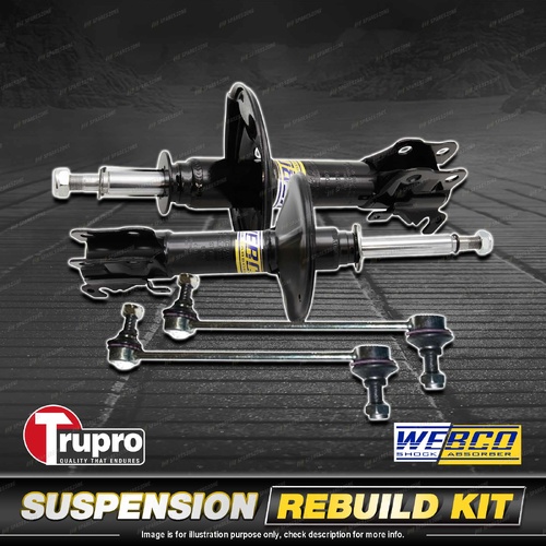 Front Webco Shock Absorber Trupro Sway Bar Link Kit for Holden Astra AH 04-10