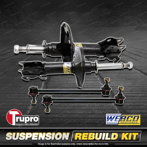 Front Webco Shock Absorber Trupro Sway Bar Link Kit for Daewoo Nubira J100 97-99