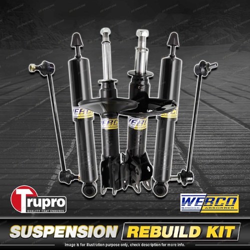 Front Rear Webco Shock Absorber Sway Bar Link Kit for Honda Jazz GD Hatch 05-08