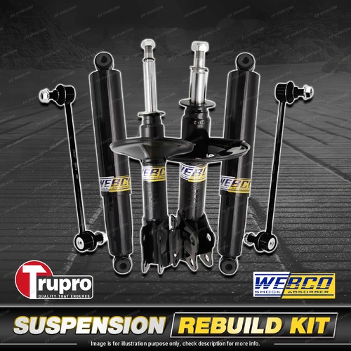 Front + Rear Webco Shock Absorber Sway Bar Link Kit for Hyundai iMax TQ 08-On