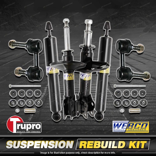 Front Rear Webco Shock Absorber Sway Bar Link Kit for Kia Carnival KNA HUP 99-07