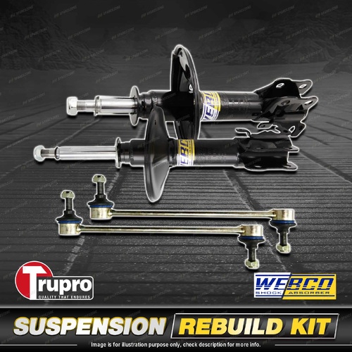 Rear Webco Shock Absorber Trupro Sway Bar Link Kit for Mazda 323 BG 1989-1994
