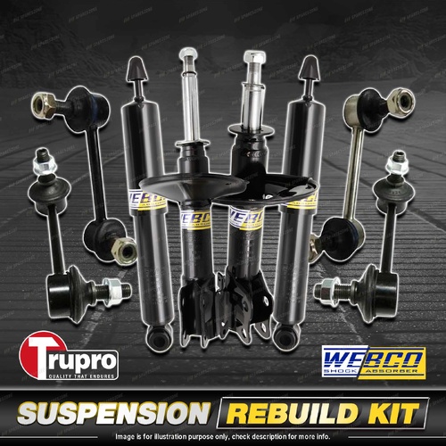 Front+Rear Webco Shock Absorber Trupro Sway Bar Link Kit for Mazda CX-7 ER 06-12