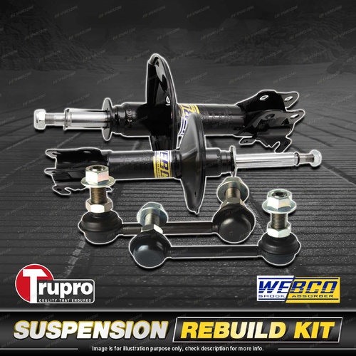 Front Webco Shock Absorbers Trupro Sway Bar Links for Mazda CX-9 TB Wagon 07-16