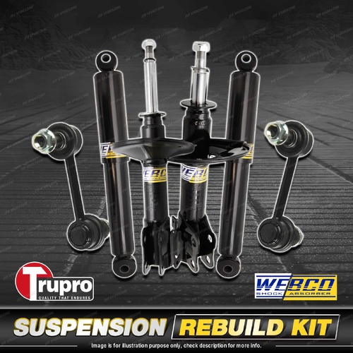 Front Rear Webco Shock Absorber Sway Bar Link Kit for Hyundai Santa Fe CM 09-12