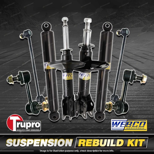 Front + Rear Webco Shock Absorber Trupro Sway Bar Link for Kia Sorento XM 12-15