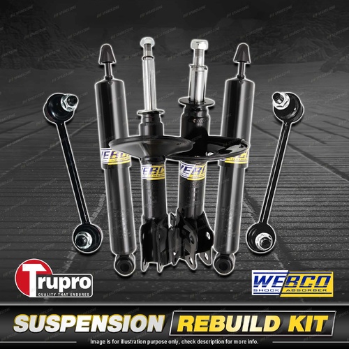 Front+Rear Webco Shock Absorber Trupro Sway Bar Link Kit for Mazda CX-5 KF 17-On