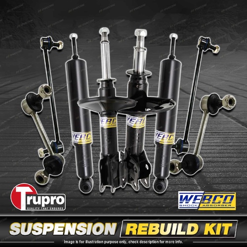 Front Rear Webco Shock Absorber Sway Bar Link Kit for Mitsubishi Outlander ZG ZH