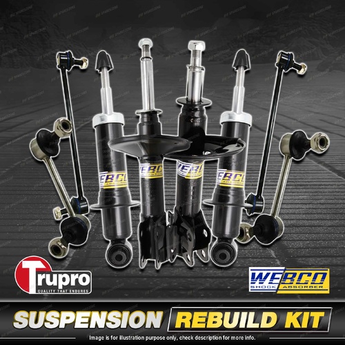 Front + Rear Webco Shock Absorber Sway Bar Link Kit for Mitsubishi ASX XA XB XC