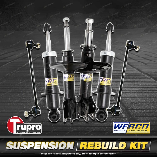 Front Rear Webco Shock Absorber Sway Bar Link Kit for Citroen C4 Aircross 12-16