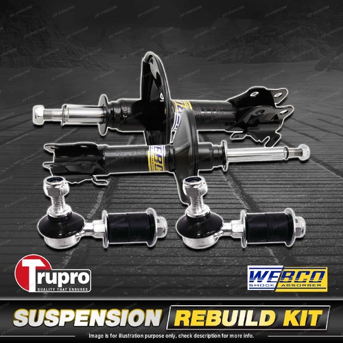Front Webco Shock Absorber Trupro Sway Bar Link Kit for Nissan Pulsar N13 87-91