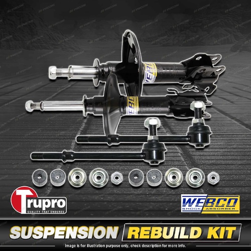 Rear Webco Shock Absorber Trupro Sway Bar Link Kit for Nissan Pulsar N14 91-96