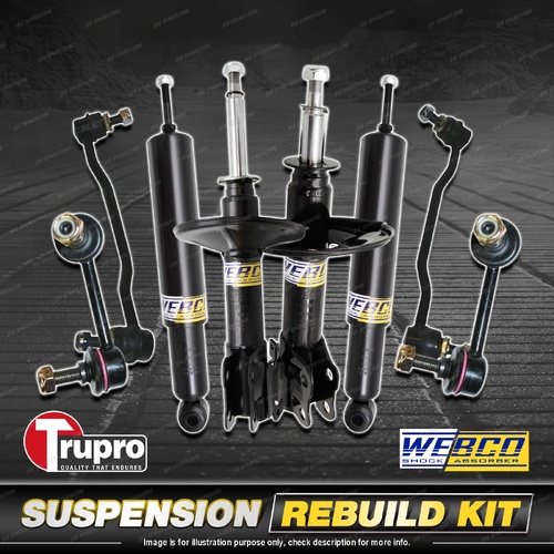 Front + Rear Webco Shock Absorber Sway Bar Link Kit for Nissan Maxima J31 03-09