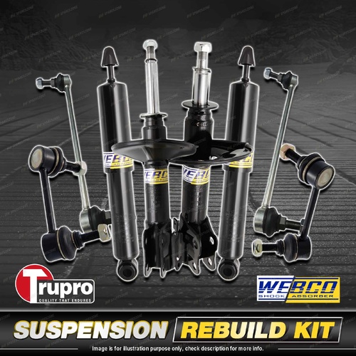 Front + Rear Webco Shock Absorber Trupro Sway Bar Link Kit for Nissan Maxima J32