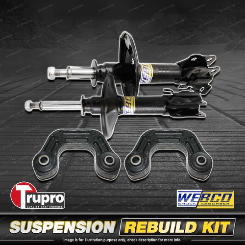 Rear Webco Shock Absorber Trupro Sway Bar Link Kit for Subaru Impreza GG 00-02