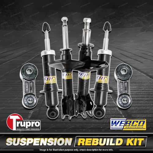 Front Rear Webco Shock Absorber Sway Bar Link Kit for Subaru Liberty BL BP 03-09