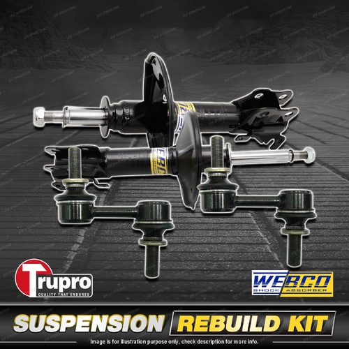 Front Webco Shock Absorber Sway Bar Link Kit for Subaru Outback BR B14 09-15