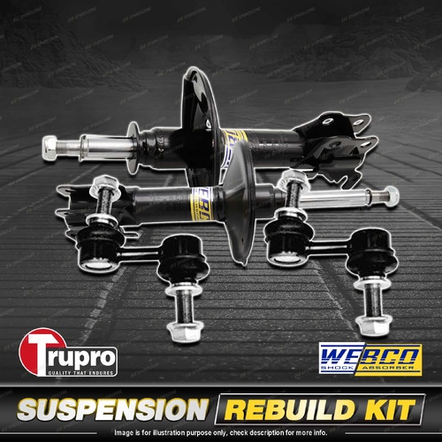 Front Webco Shock Absorber Sway Bar Link Kit for Subaru Liberty BM B14 12-15