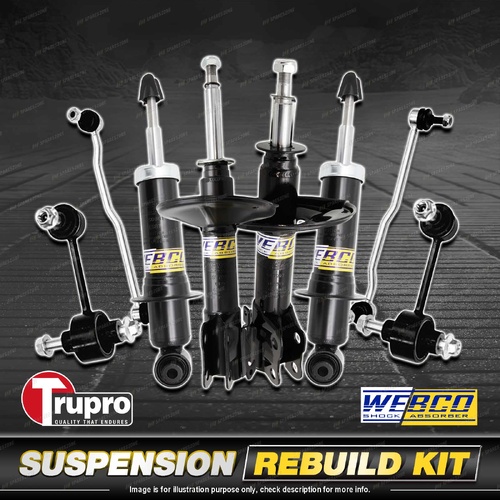 Front+Rear Webco Shock Absorbers Sway Bar Links for Subaru Outback BS B15 14-20
