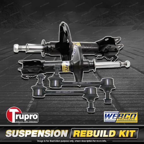 Front Webco Shock Absorber Trupro Sway Bar Link Kit for Suzuki APV GC416 05-18