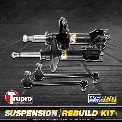 Rear Webco Shock Absorber Trupro Sway Bar Link Kit for Toyota Kluger GSU45 07-14