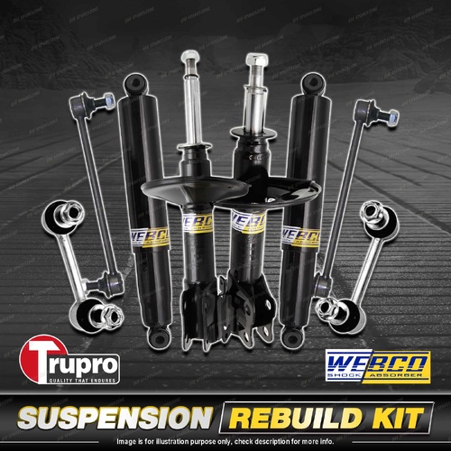 Front+Rear Webco Shock Trupro Sway Bar Link Kit for Toyota Kluger GSU50R GSU55R
