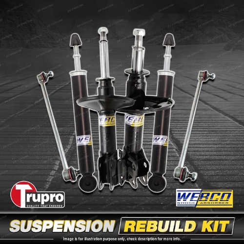 Front + Rear Webco Shock Trupro Sway Bar Links for Toyota Yaris NCP 90 91 93 131