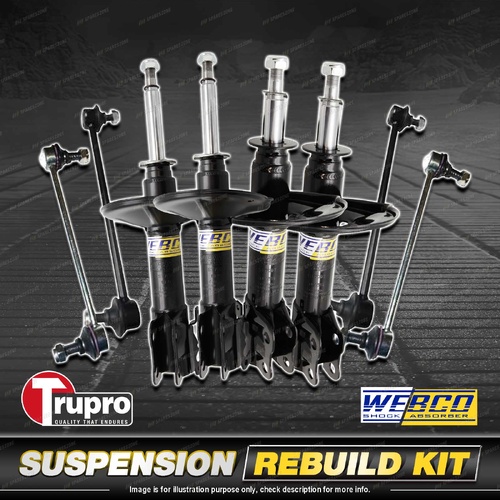 Front Rear Webco Shock Absorber Trupro Sway Bar Link Kit for Toyota Kluger GSU40