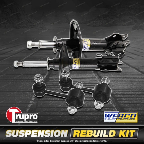 Rear Webco Shock Absorber Trupro Sway Bar Link Kit for Subaru BRZ Coupe 12-21