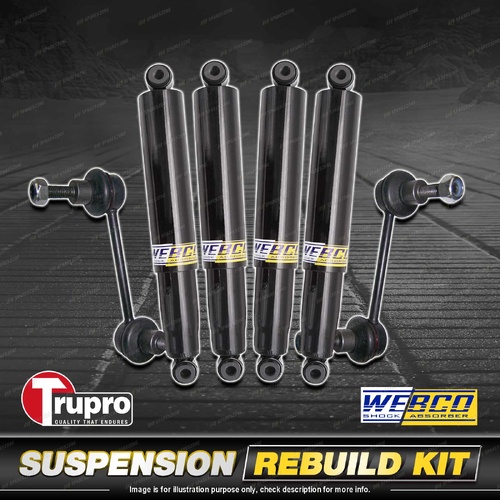 Front + Rear Webco Shock Absorber Sway Bar Link Kit for Renault Master X70 04-11