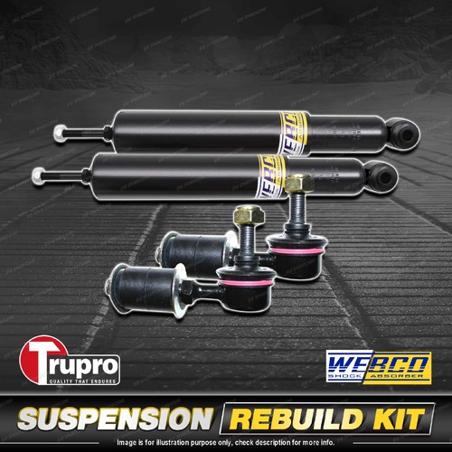 Rear Webco Shock Absorber Trupro Sway Bar Link Kit for Volvo S40 1.8 2.0 97-03