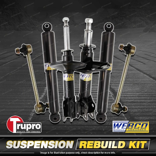 Front + Rear Webco Shock Absorber Sway Bar Link Kit for Holden Zafira TT 01-05