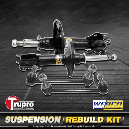 Front Webco Shock Absorber Trupro Sway Bar Link Kit for Chrysler 300C 11/05-On