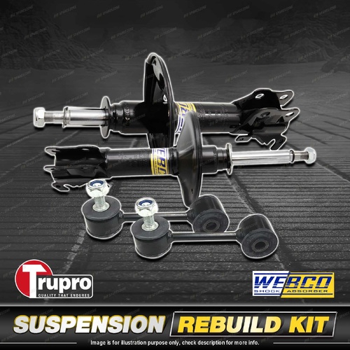 Front Webco Shock Absorber Trupro Sway Bar Link Kit for Audi A3 Hatchback 97-04