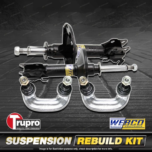 Front Webco Shock Absorber Trupro Sway Bar Link Kit for Audi A4 B7 08-On