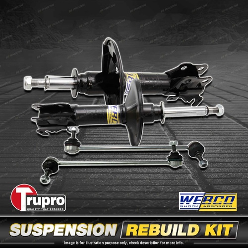 Front Webco Shock Absorber Trupro Sway Bar Link Kit for BMW X3 E83 Wagon 04-On