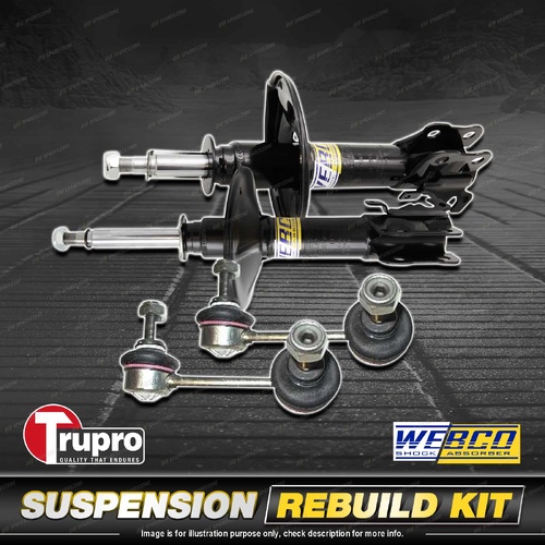 Rear Webco Shock Absorbers Trupro Sway Bar Links for Alfa Romeo 164 Sedan 87-92