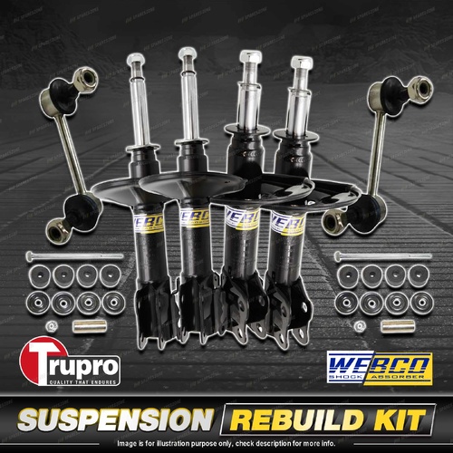 Front + Rear Webco Shock Absorber Sway Bar Link Kit for Kia Carnival VQ 06-11