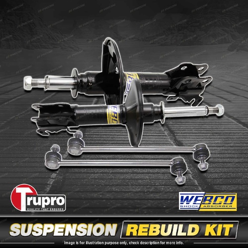 Front Webco Shock Absorber Trupro Sway Bar Link Kit for Peugeot 306 N3 N5 93-03