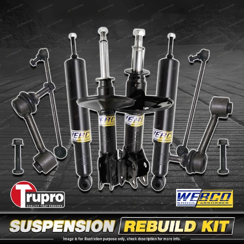 Front+Rear Webco Shock Absorber Sway Bar Link Kit for Volkswagen Tiguan 5N 08-On