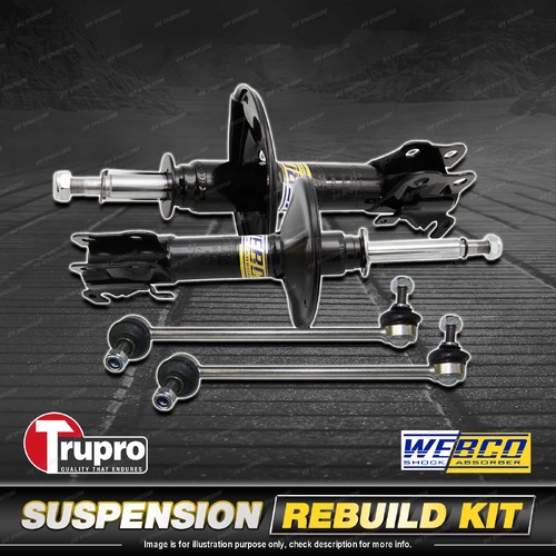 Front Webco Shock Absorber Trupro Sway Bar Link Kit for Volvo 960 Sedan 95-96
