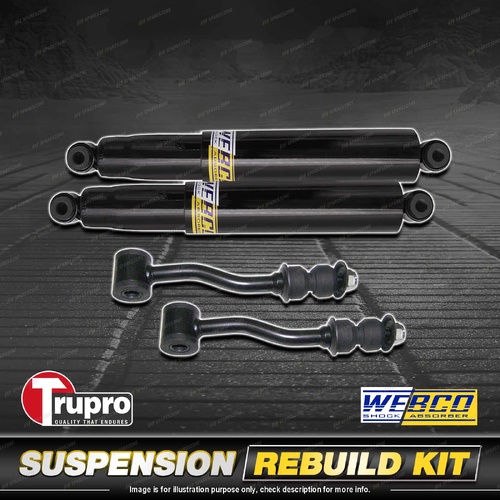Front Webco Shock Absorber Trupro Sway Bar Link Kit for Jeep Cherokee XJ 99-01