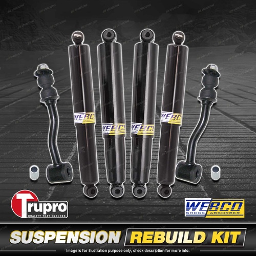Front + Rear Webco Shock Absorber Sway Bar Link Kit for Jeep Cherokee XJ 99-01