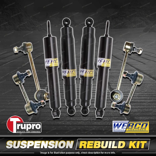 Front+Rear Webco Shock Absorber Sway Bar Link for Holden Rodeo R7 R9 2WD excl V6
