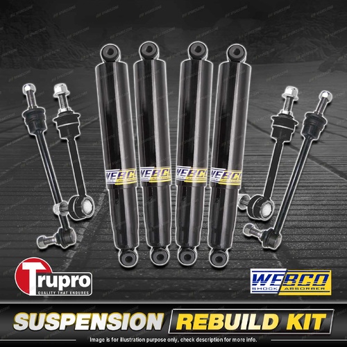 Front Rear Webco Shock Absorber Sway Bar Link Kit for Land Rover Discovery 99-02